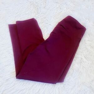Weissmans FlexTek Smooth XSA Burgundy Mesh Detail Leggings Dancewear Activewear